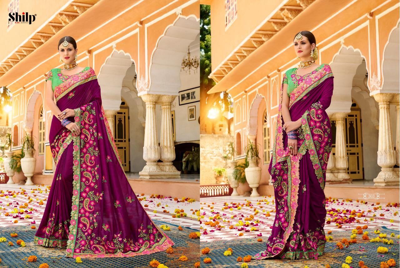 Shilp Vol-3 By Shilp Sarees 301 To 312 Series Indian Traditional Wear Collection Beautiful Stylish Fancy Colorful Party Wear & Occasional Wear Fancy Silk Sarees At Wholesale Price