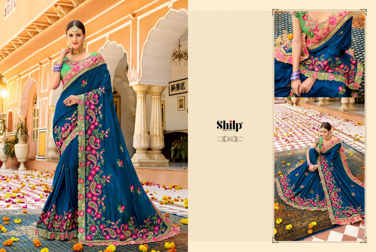 Shilp Vol-3 By Shilp Sarees 301 To 312 Series Indian Traditional Wear Collection Beautiful Stylish Fancy Colorful Party Wear & Occasional Wear Fancy Silk Sarees At Wholesale Price