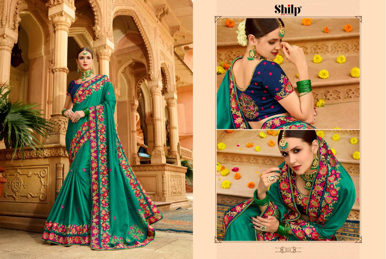 Shilp Vol-3 By Shilp Sarees 301 To 312 Series Indian Traditional Wear Collection Beautiful Stylish Fancy Colorful Party Wear & Occasional Wear Fancy Silk Sarees At Wholesale Price