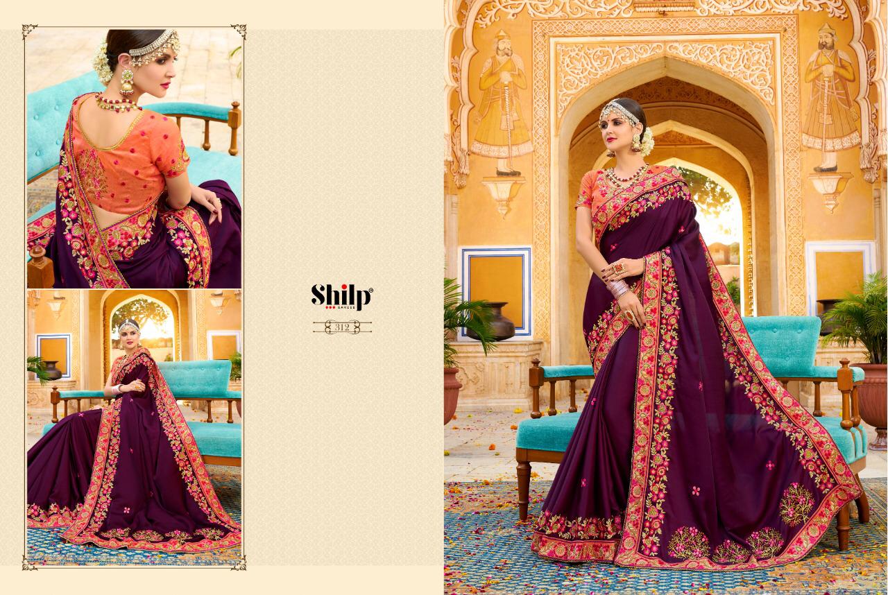Shilp Vol-3 By Shilp Sarees 301 To 312 Series Indian Traditional Wear Collection Beautiful Stylish Fancy Colorful Party Wear & Occasional Wear Fancy Silk Sarees At Wholesale Price