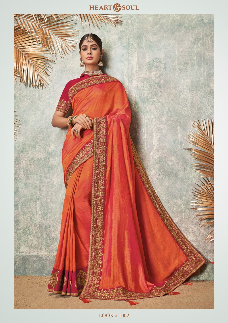 Shivali By Heart & Soul 992-a To 1004 Series Indian Traditional Wear Collection Beautiful Stylish Fancy Colorful Party Wear & Occasional Wear Fancy Sarees At Wholesale Price