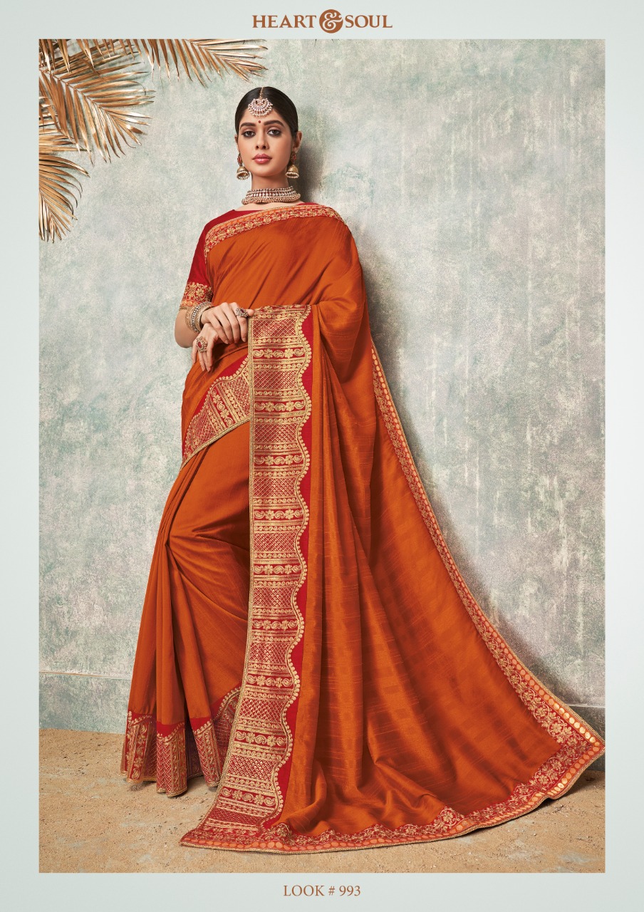 Shivali By Heart & Soul 992-a To 1004 Series Indian Traditional Wear Collection Beautiful Stylish Fancy Colorful Party Wear & Occasional Wear Fancy Sarees At Wholesale Price
