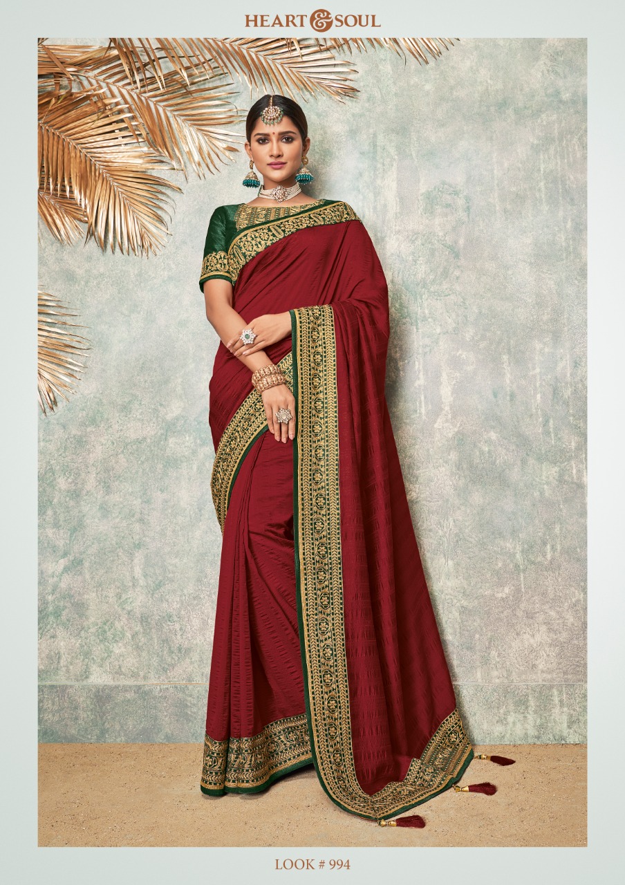 Shivali By Heart & Soul 992-a To 1004 Series Indian Traditional Wear Collection Beautiful Stylish Fancy Colorful Party Wear & Occasional Wear Fancy Sarees At Wholesale Price
