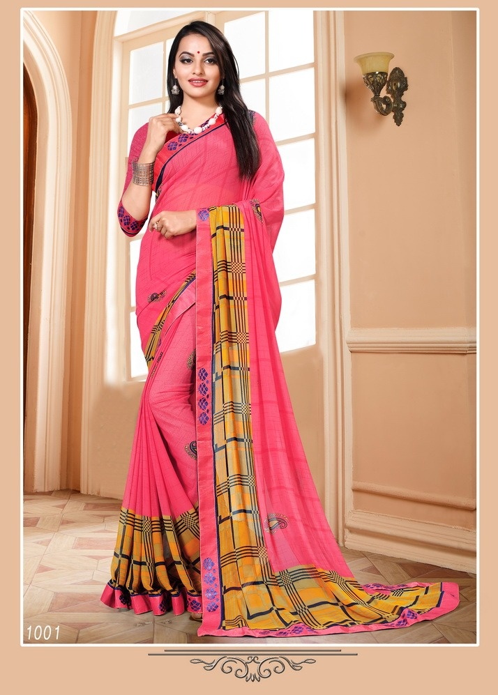 Shivani By Hanuman Prints 1001 To 1008 Series Indian Traditional Wear Collection Beautiful Stylish Fancy Colorful Party Wear & Occasional Wear Pure Weightless Printed Sarees At Wholesale Price