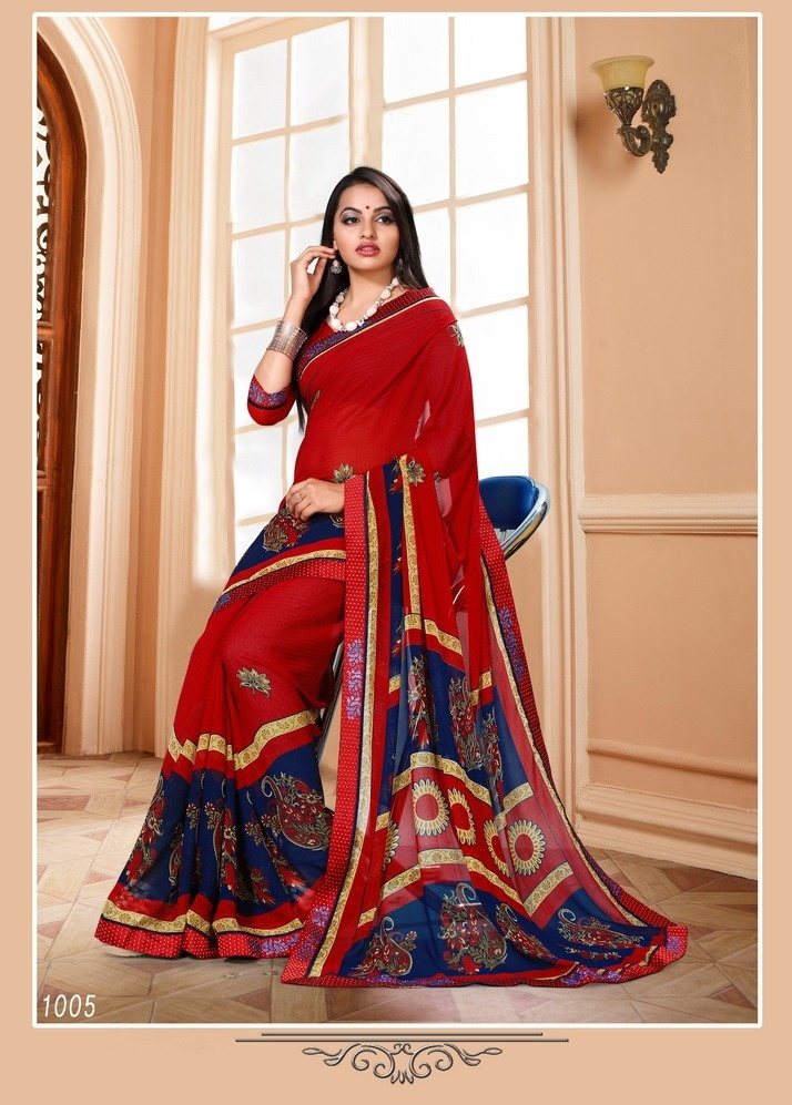 Shivani By Hanuman Prints 1001 To 1008 Series Indian Traditional Wear Collection Beautiful Stylish Fancy Colorful Party Wear & Occasional Wear Pure Weightless Printed Sarees At Wholesale Price