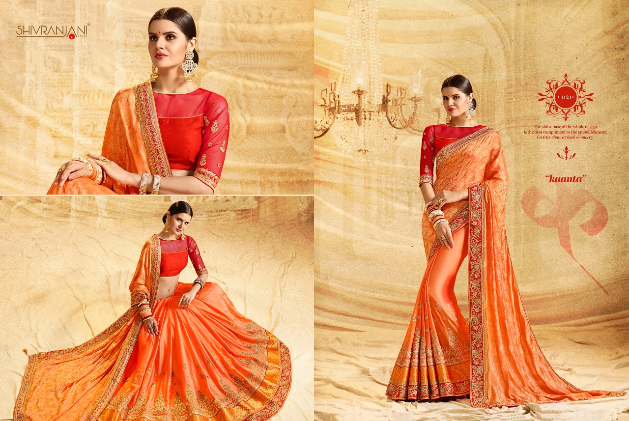 Shivranjani 4116 Series By Shivranjani Sarees 4116 To 4127 Series Indian Traditional Wear Collection Beautiful Stylish Fancy Colorful Party Wear & Occasional Wear Fancy Embroidered Sarees At Wholesale Price