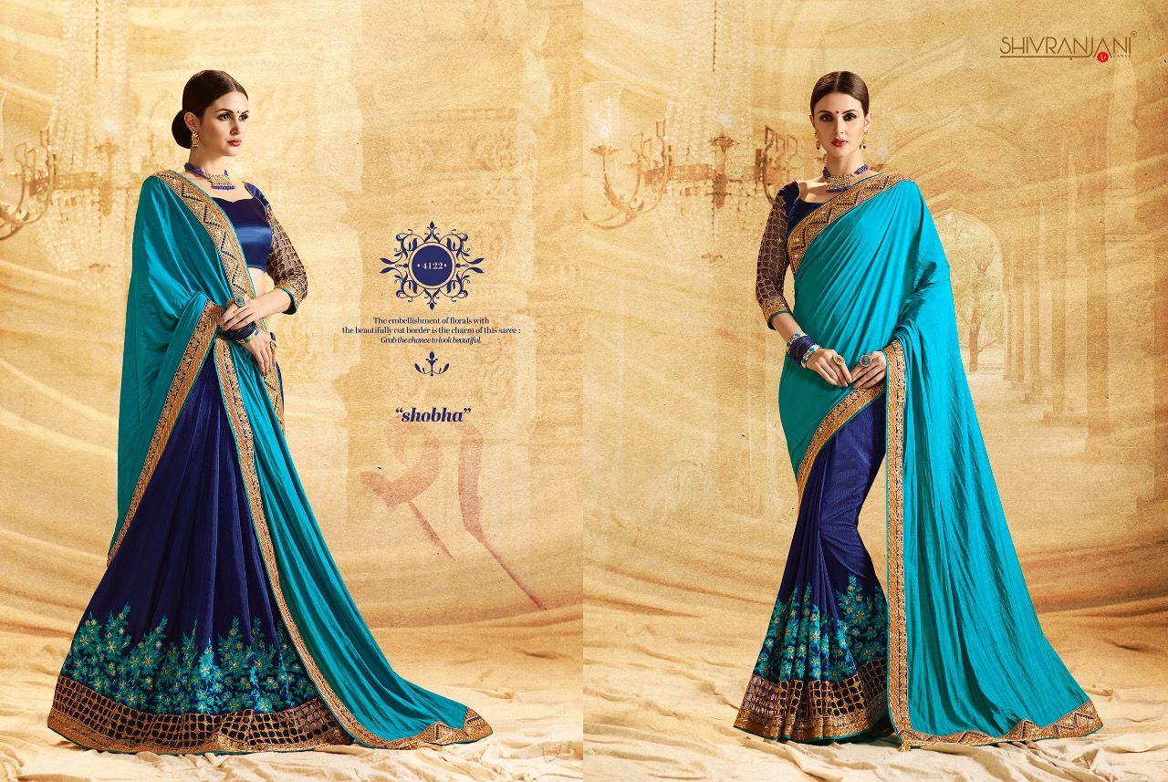 Shivranjani 4116 Series By Shivranjani Sarees 4116 To 4127 Series Indian Traditional Wear Collection Beautiful Stylish Fancy Colorful Party Wear & Occasional Wear Fancy Embroidered Sarees At Wholesale Price