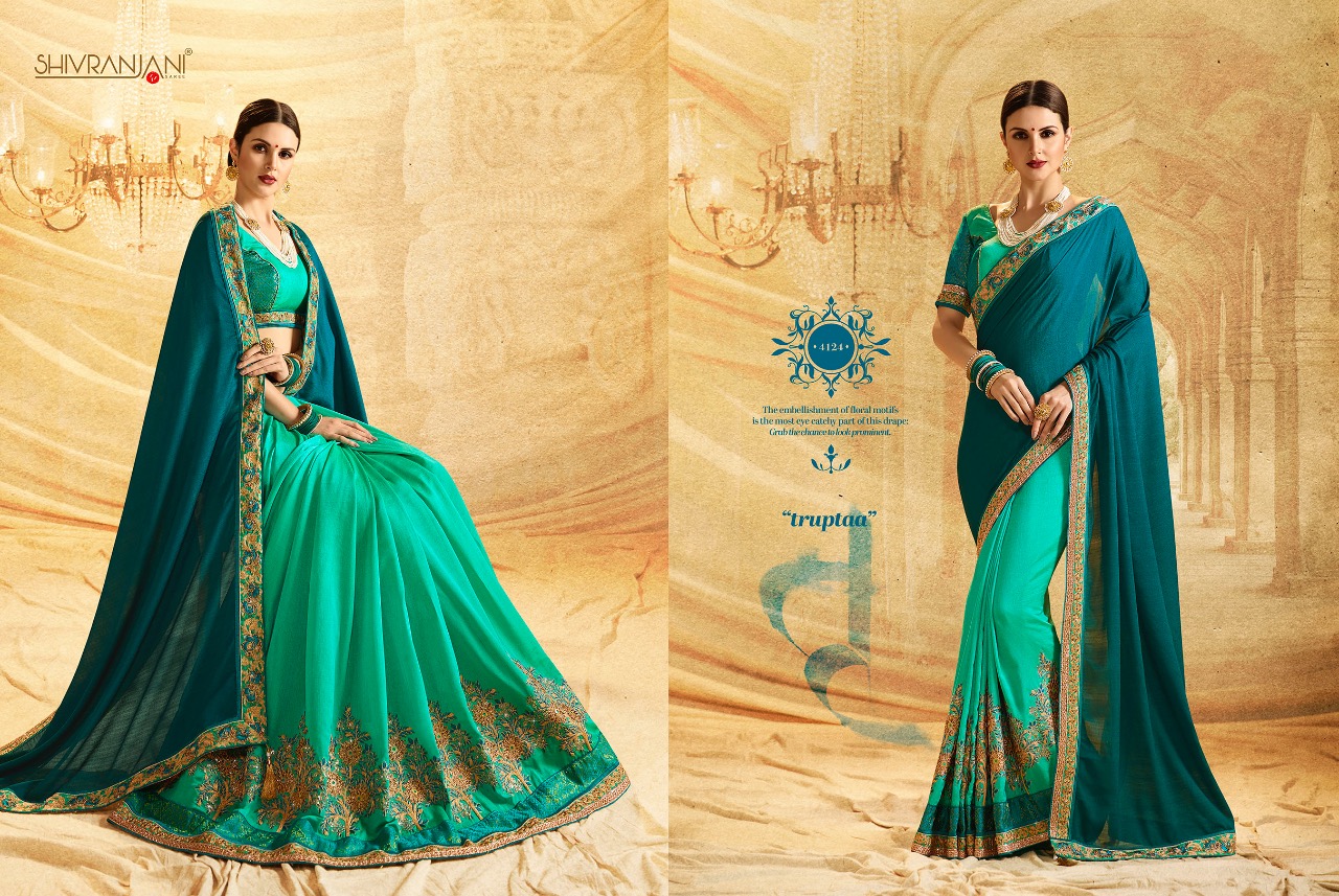 Shivranjani 4116 Series By Shivranjani Sarees 4116 To 4127 Series Indian Traditional Wear Collection Beautiful Stylish Fancy Colorful Party Wear & Occasional Wear Fancy Embroidered Sarees At Wholesale Price