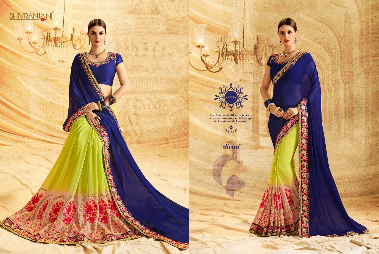 Shivranjani 4116 Series By Shivranjani Sarees 4116 To 4127 Series Indian Traditional Wear Collection Beautiful Stylish Fancy Colorful Party Wear & Occasional Wear Fancy Embroidered Sarees At Wholesale Price