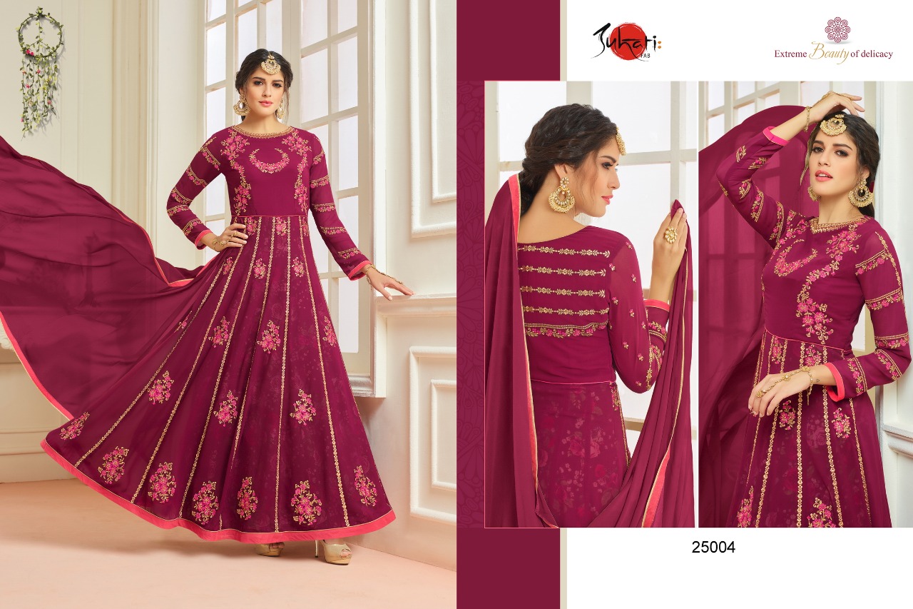 Shiyaa By Suhati Fab 25002 To 25010 Series Designer Anarkali Suits Beautiful Wedding Collection Colorful Fancy Party Wear & Occasional Wear Faux Georgette Dresses At Wholesale Price