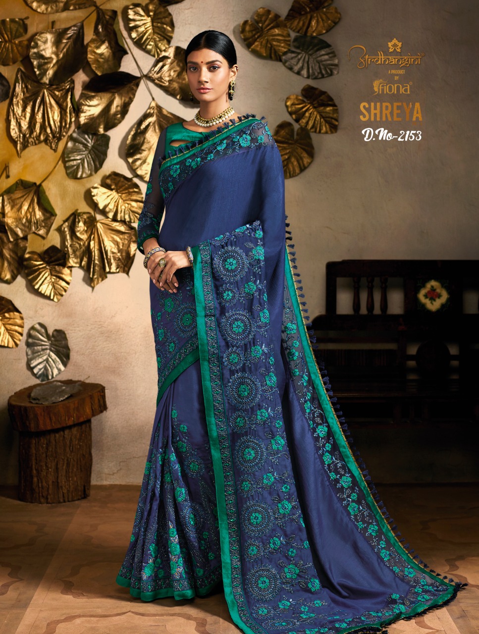 Shreya Vol-3 By Ardhangini 2151 To 2159 Series Indian Traditional Wear Collection Beautiful Stylish Fancy Colorful Party Wear & Occasional Wear Fancy Sarees At Wholesale Price