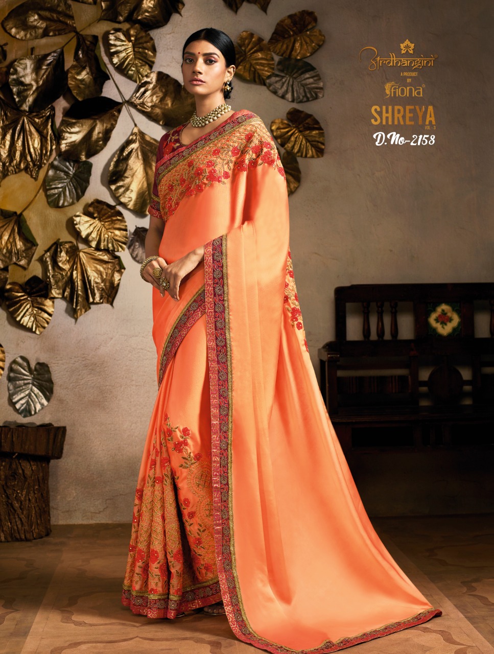 Shreya Vol-3 By Ardhangini 2151 To 2159 Series Indian Traditional Wear Collection Beautiful Stylish Fancy Colorful Party Wear & Occasional Wear Fancy Sarees At Wholesale Price