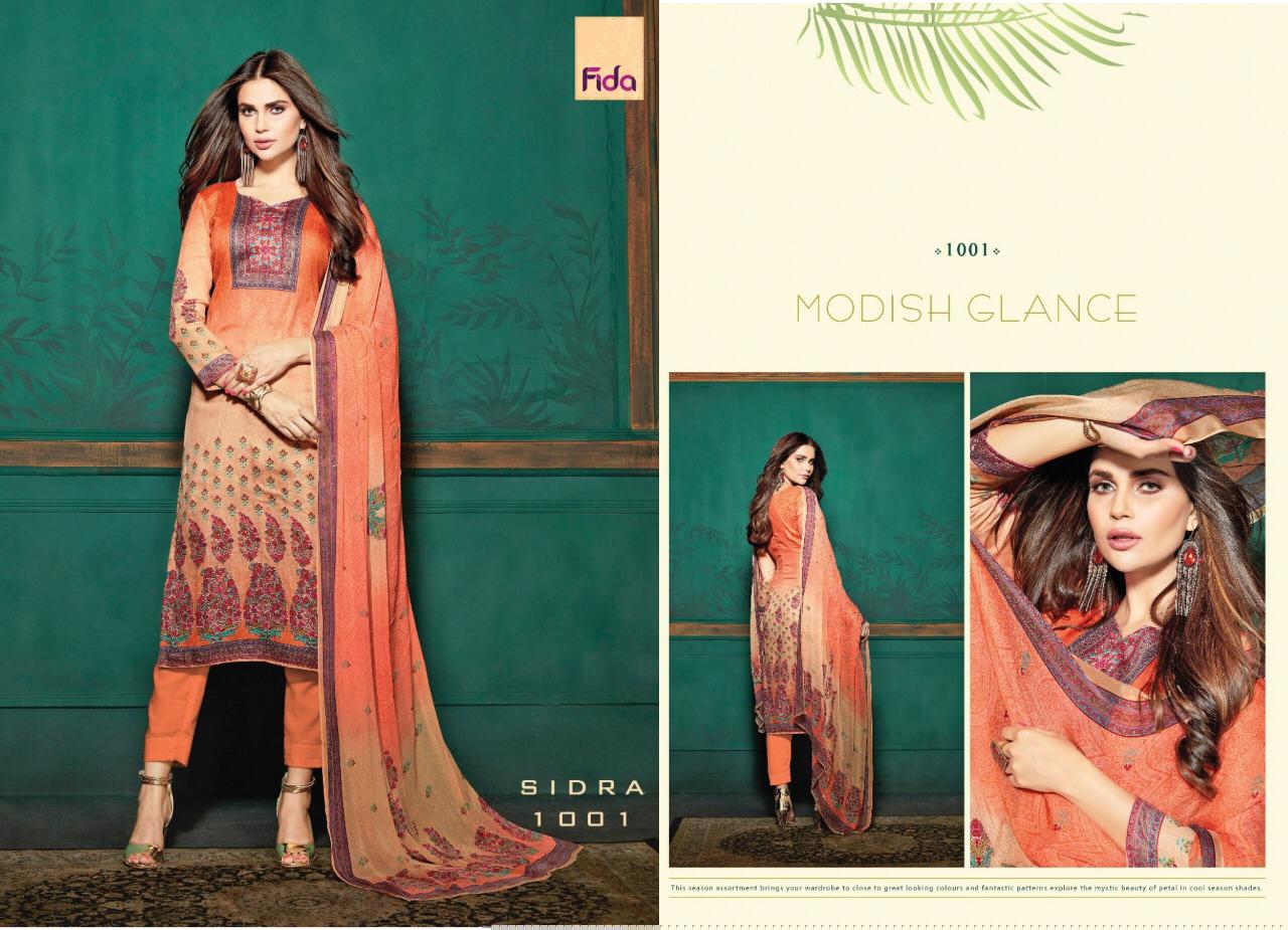 Fidra By Fida 1001 To 1008 Series Beautiful Stylish Fancy Colorful Casual Wear & Ethnic Wear Cotton Satin Printed Dresses At Wholesale Price