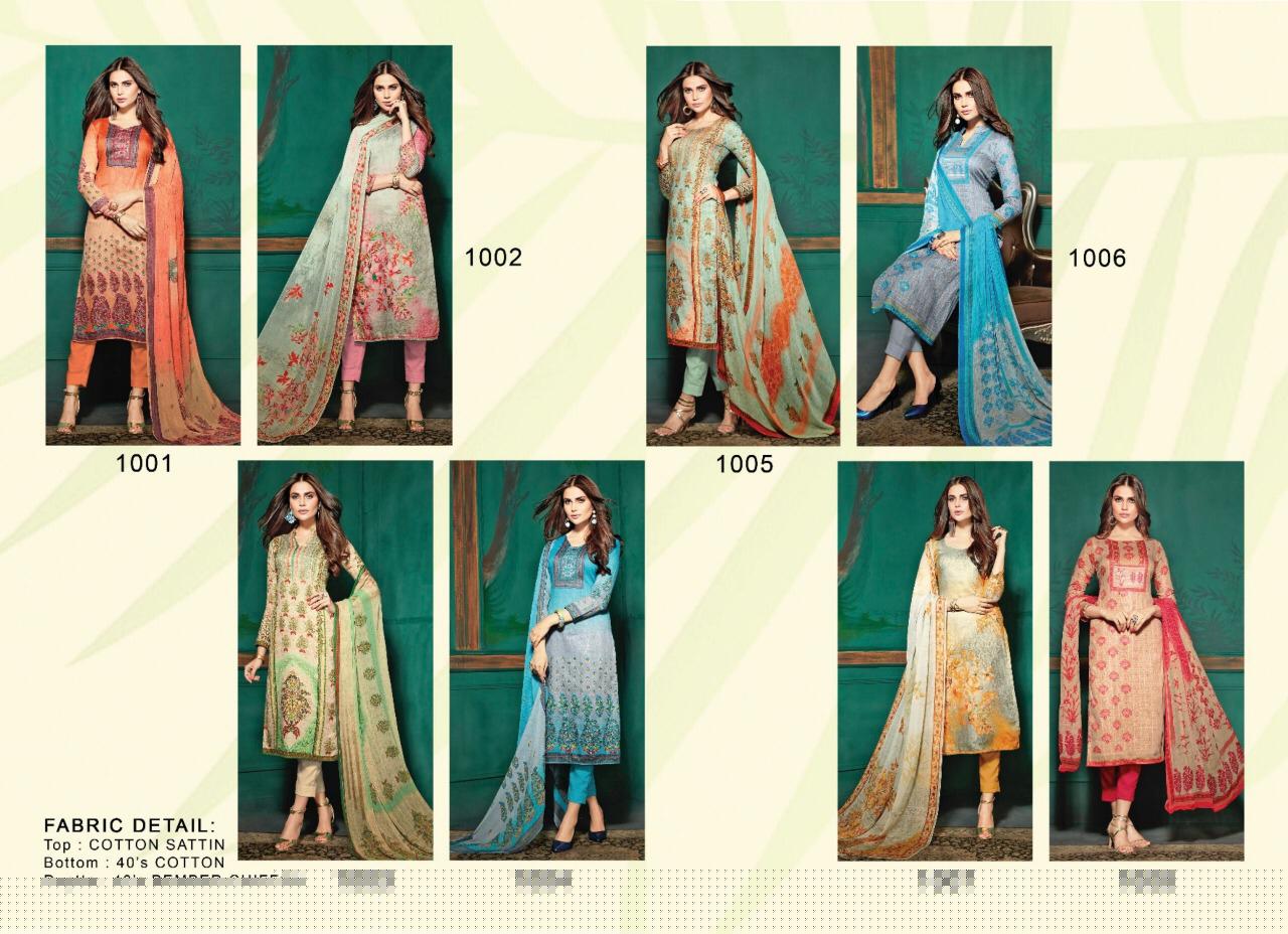 Fidra By Fida 1001 To 1008 Series Beautiful Stylish Fancy Colorful Casual Wear & Ethnic Wear Cotton Satin Printed Dresses At Wholesale Price