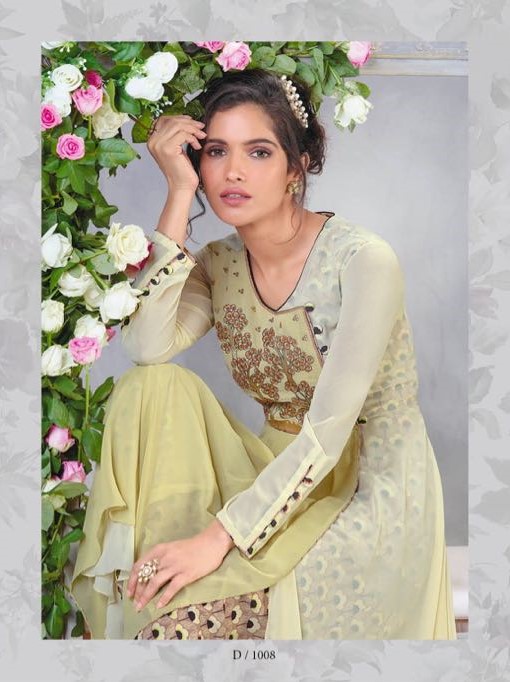 Siena Vol-1 By Siena 1008 To 1015 Series Designer Beautiful Stylish Fancy Colorful Party Wear & Ethnic Wear & Ready To Wear Faux Georgette Embroidered Kurtis At Wholesale Price