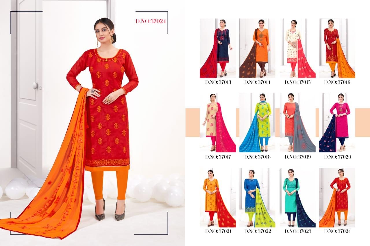 Signature Vol-37 By Best Choice 37013 To 37024 Series Designer Suits Collection Beautiful Stylish Colorful Fancy Party Wear & Occasional Wear Modal With Inner Embroidery Dresses At Wholesale Price