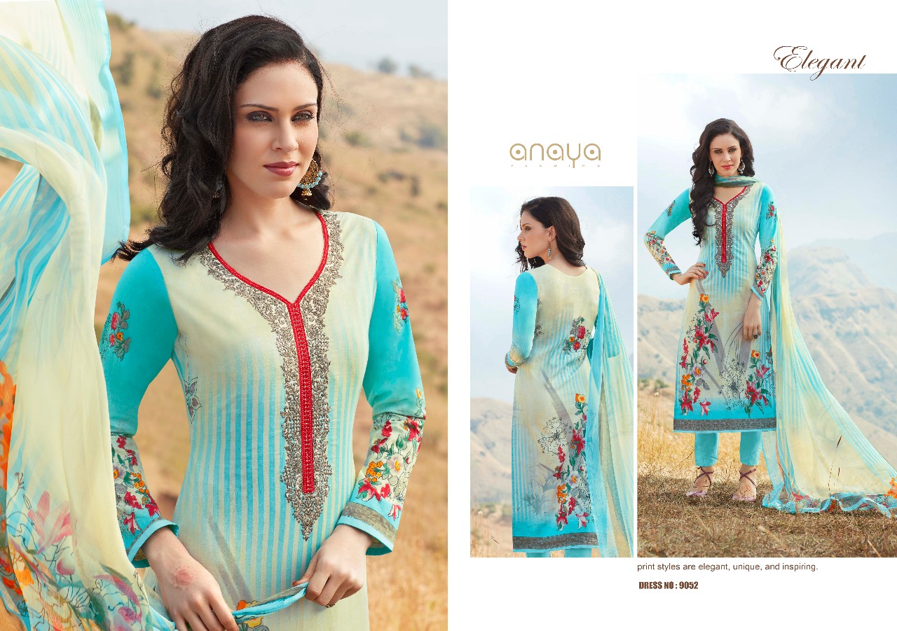 Signature By Anaya 9051 To 9060 Series Beautiful Collection Suits Stylish Fancy Colorful Casual Wear & Ethnic Wear Cambric Printed Dresses At Wholesale Price
