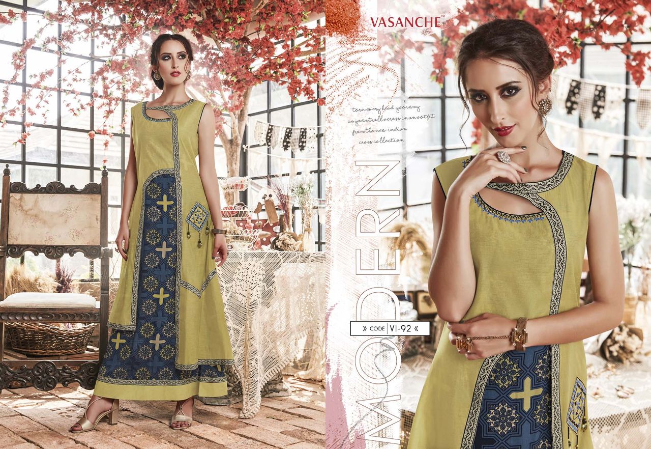 Silken By Vasanche 88 To 95 Series Designer Beautiful Stylish Fancy Colorful Party Wear & Ethnic Wear Silk & Rayon Printed Kurtis At Wholesale Price