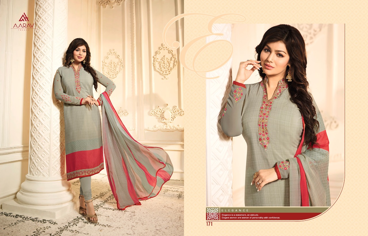 Sale Silky Premium Crepe By Aarav Trendz 170 To 177 Series Beautiful Suits Colorful Stylish Fancy Casual Wear & Ethnic Wear Crepe Work Dresses At Wholesale Price