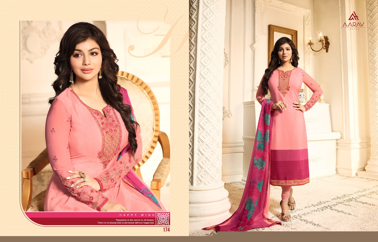 Sale Silky Premium Crepe By Aarav Trendz 170 To 177 Series Beautiful Suits Colorful Stylish Fancy Casual Wear & Ethnic Wear Crepe Work Dresses At Wholesale Price