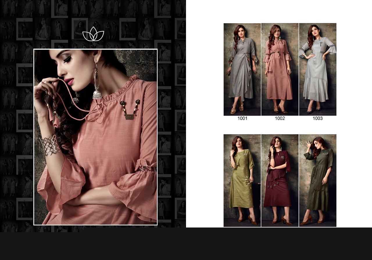 Silver Perls By Sanidhya Trendz 1001 To 1006 Series Stylish Fancy Colorful Collection Casual Wear & Ethnic Wear Pearl Slub Kurtis At Wholesale Price