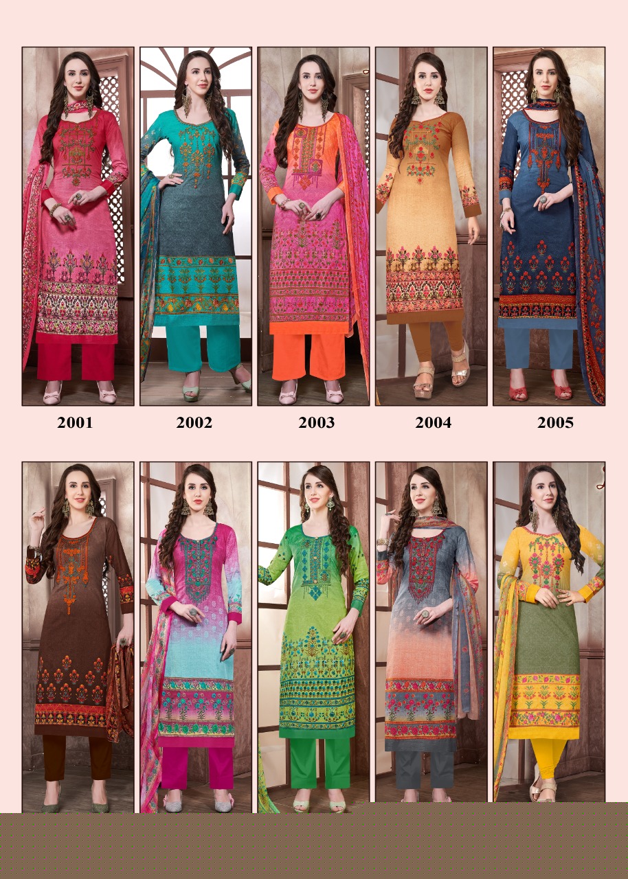 Simar Vol-31 By Lavli 2001 To 2010 Beautiful Suits Colorful Stylish Fancy Colorful Casual Wear & Ethnic Wear Cotton Cambric Print With Embroidered Dresses At Wholesale Price