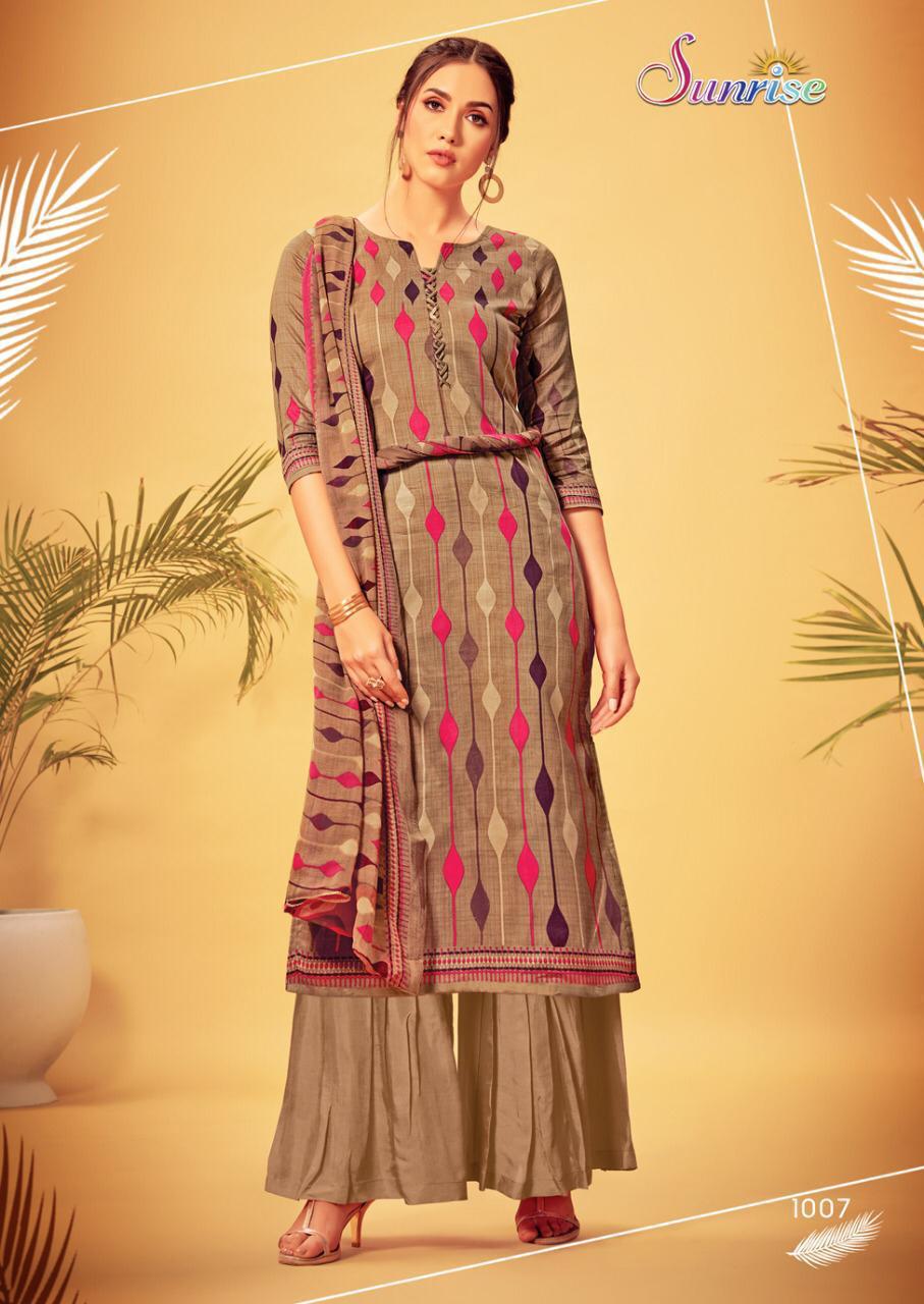 Simora By Sunrise Creation 1001 To 1009 Series Beautiful Colorful Stylish Pretty Party Wear Casual Wear Occasional Wear Glace Cotton Printed Dresses At Wholesale Price