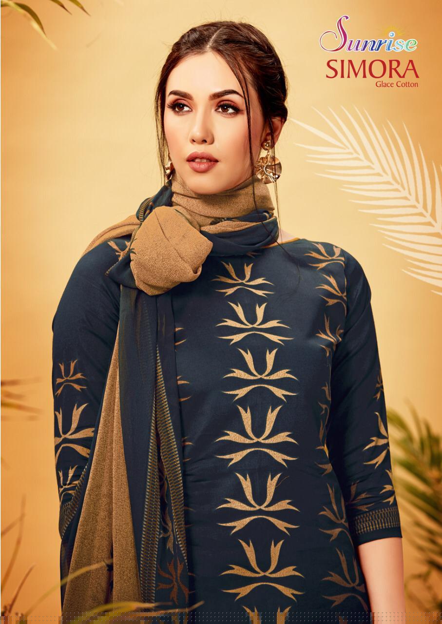 Simora By Sunrise Creation 1001 To 1009 Series Beautiful Colorful Stylish Pretty Party Wear Casual Wear Occasional Wear Glace Cotton Printed Dresses At Wholesale Price