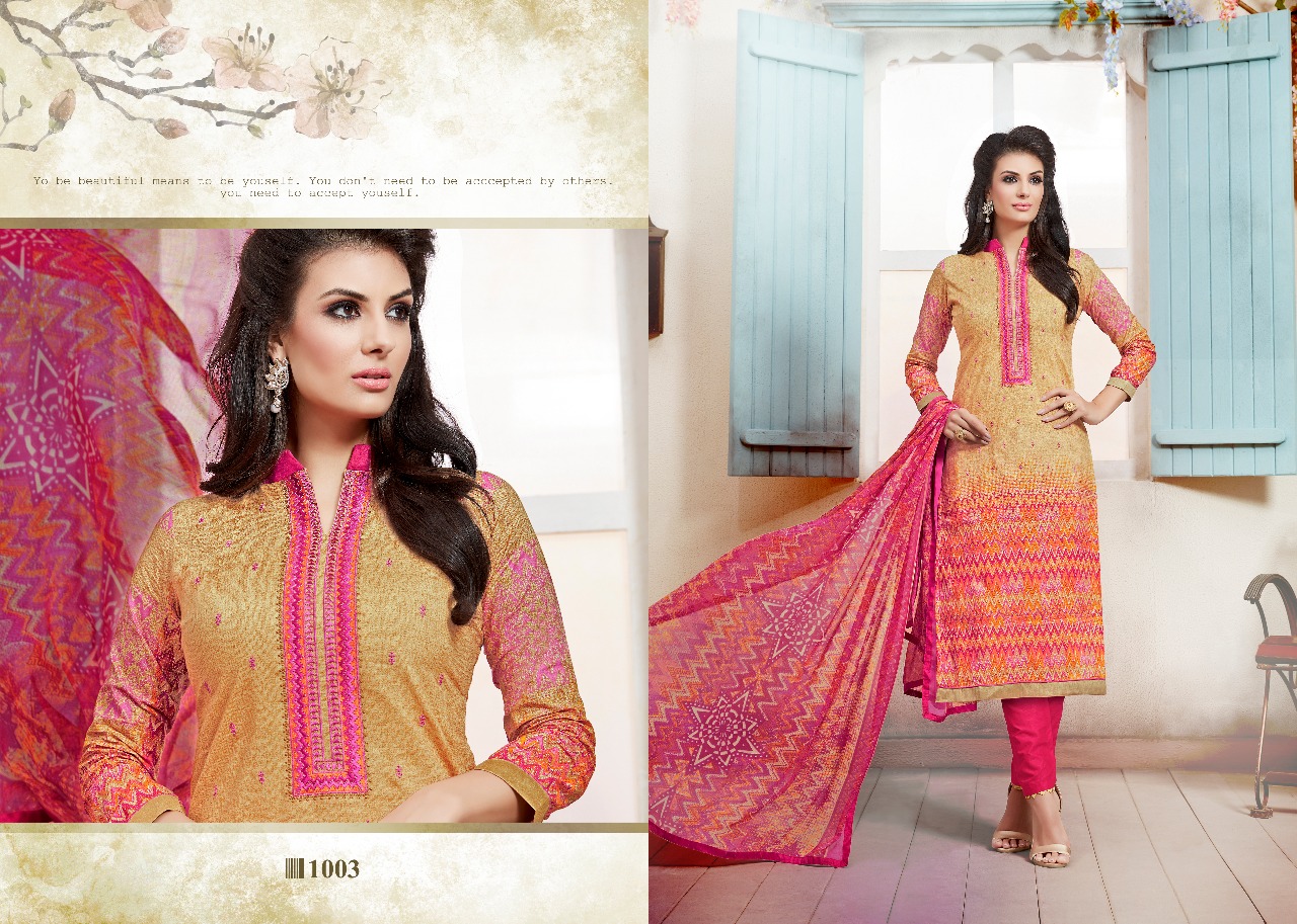 Simran By Sagar 1001 To 1010 Series Stylish Colorful Fancy Beautiful Casual Wear Summer Collection Ethnic Wear Cambric Cotton Printed Dresses At Wholesale Price