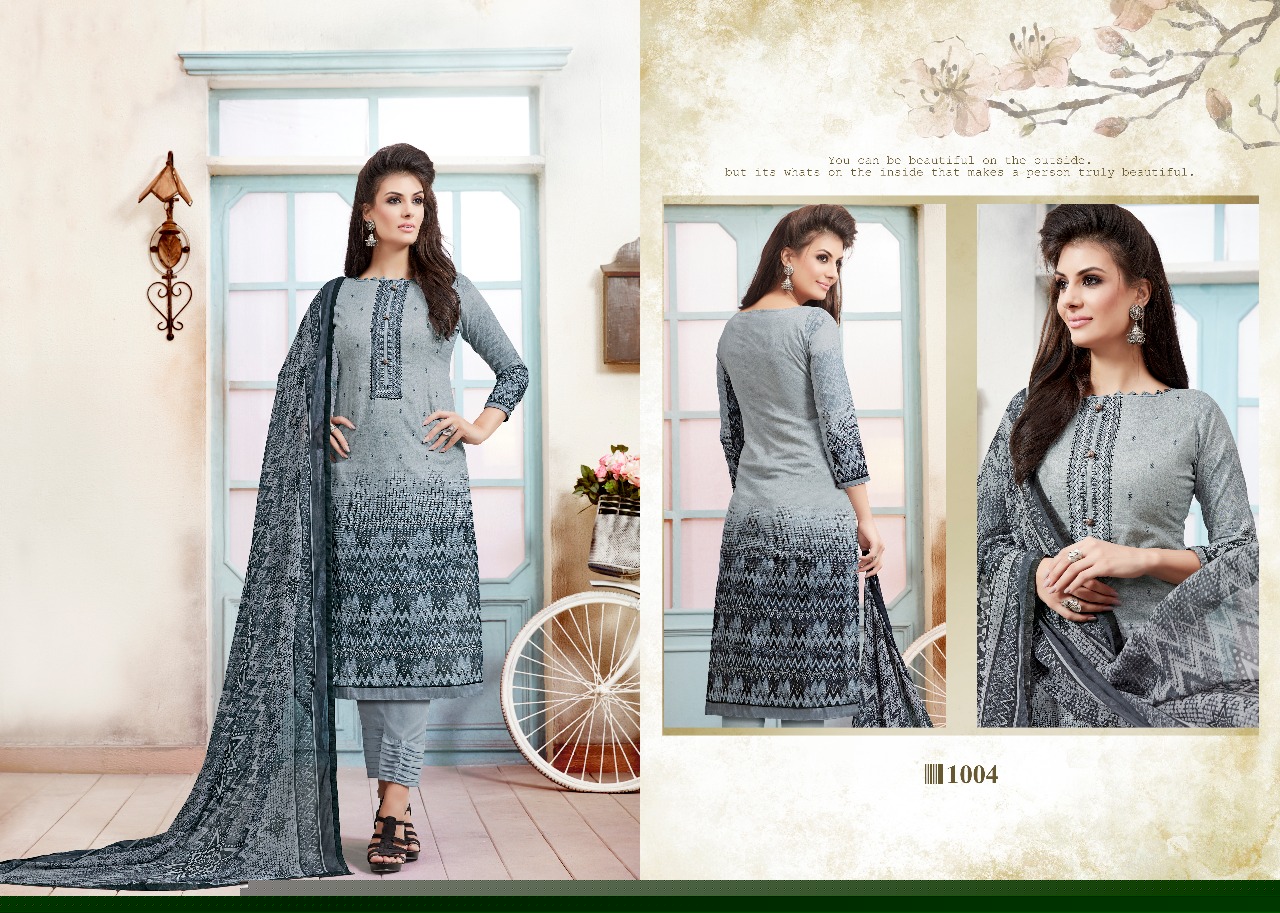Simran By Sagar 1001 To 1010 Series Stylish Colorful Fancy Beautiful Casual Wear Summer Collection Ethnic Wear Cambric Cotton Printed Dresses At Wholesale Price