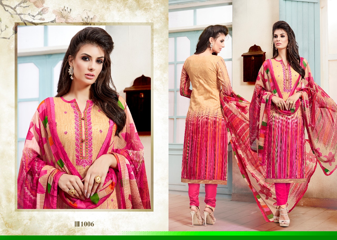 Simran By Sagar 1001 To 1010 Series Stylish Colorful Fancy Beautiful Casual Wear Summer Collection Ethnic Wear Cambric Cotton Printed Dresses At Wholesale Price