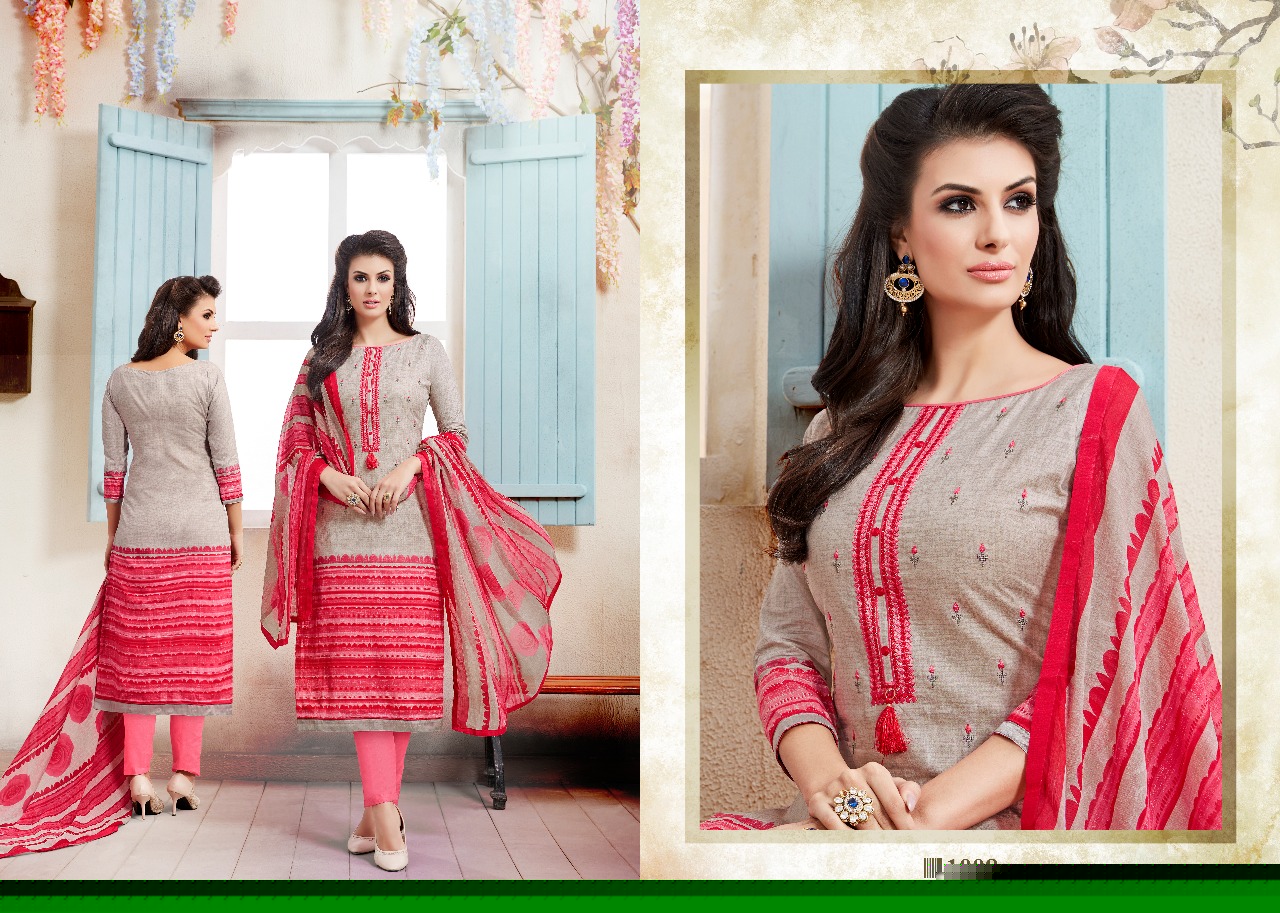 Simran By Sagar 1001 To 1010 Series Stylish Colorful Fancy Beautiful Casual Wear Summer Collection Ethnic Wear Cambric Cotton Printed Dresses At Wholesale Price