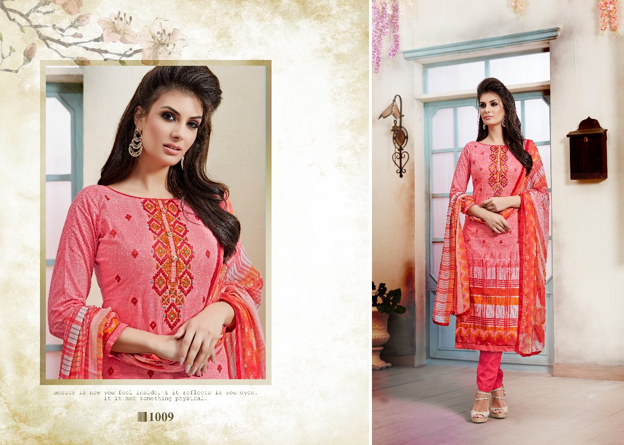 Simran By Sagar 1001 To 1010 Series Stylish Colorful Fancy Beautiful Casual Wear Summer Collection Ethnic Wear Cambric Cotton Printed Dresses At Wholesale Price