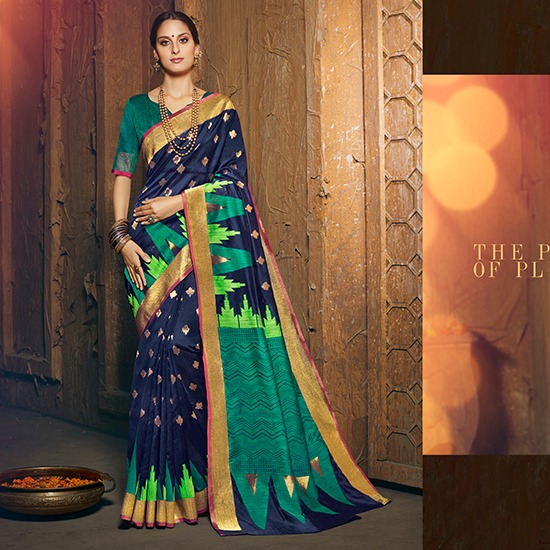 Sinduri By Sanskar Sarees 411 To 419 Series Indian Traditional Wear Collection Beautiful Stylish Fancy Colorful Party Wear & Occasional Wear Chanderi Sarees At Wholesale Price