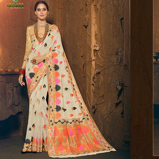 Sinduri By Sanskar Sarees 411 To 419 Series Indian Traditional Wear Collection Beautiful Stylish Fancy Colorful Party Wear & Occasional Wear Chanderi Sarees At Wholesale Price