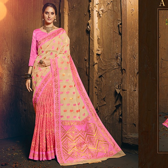 Sinduri By Sanskar Sarees 411 To 419 Series Indian Traditional Wear Collection Beautiful Stylish Fancy Colorful Party Wear & Occasional Wear Chanderi Sarees At Wholesale Price