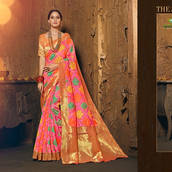 Sinduri By Sanskar Sarees 411 To 419 Series Indian Traditional Wear Collection Beautiful Stylish Fancy Colorful Party Wear & Occasional Wear Chanderi Sarees At Wholesale Price