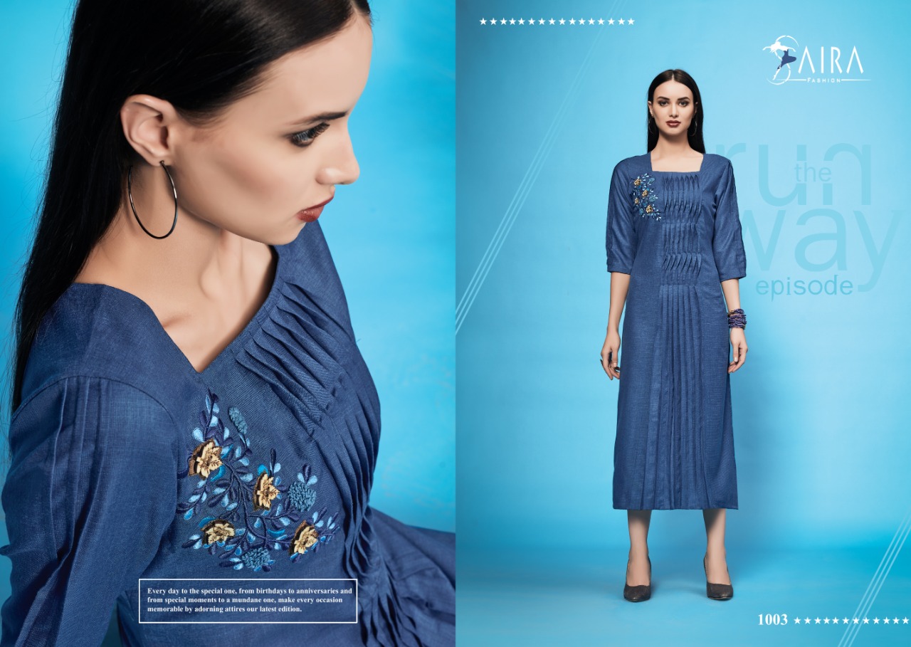Saira Vol-1 By Ram Fashion 1001 To 1006 Series Indian Traditional Wear Collection Beautiful Stylish Fancy Colorful Party Wear & Occasional Wear Cotton Sluby Kurtis At Wholesale Price