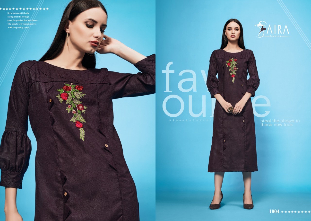 Saira Vol-1 By Ram Fashion 1001 To 1006 Series Indian Traditional Wear Collection Beautiful Stylish Fancy Colorful Party Wear & Occasional Wear Cotton Sluby Kurtis At Wholesale Price