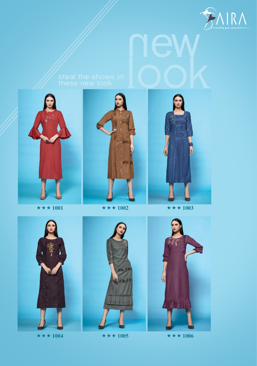 Saira Vol-1 By Ram Fashion 1001 To 1006 Series Indian Traditional Wear Collection Beautiful Stylish Fancy Colorful Party Wear & Occasional Wear Cotton Sluby Kurtis At Wholesale Price