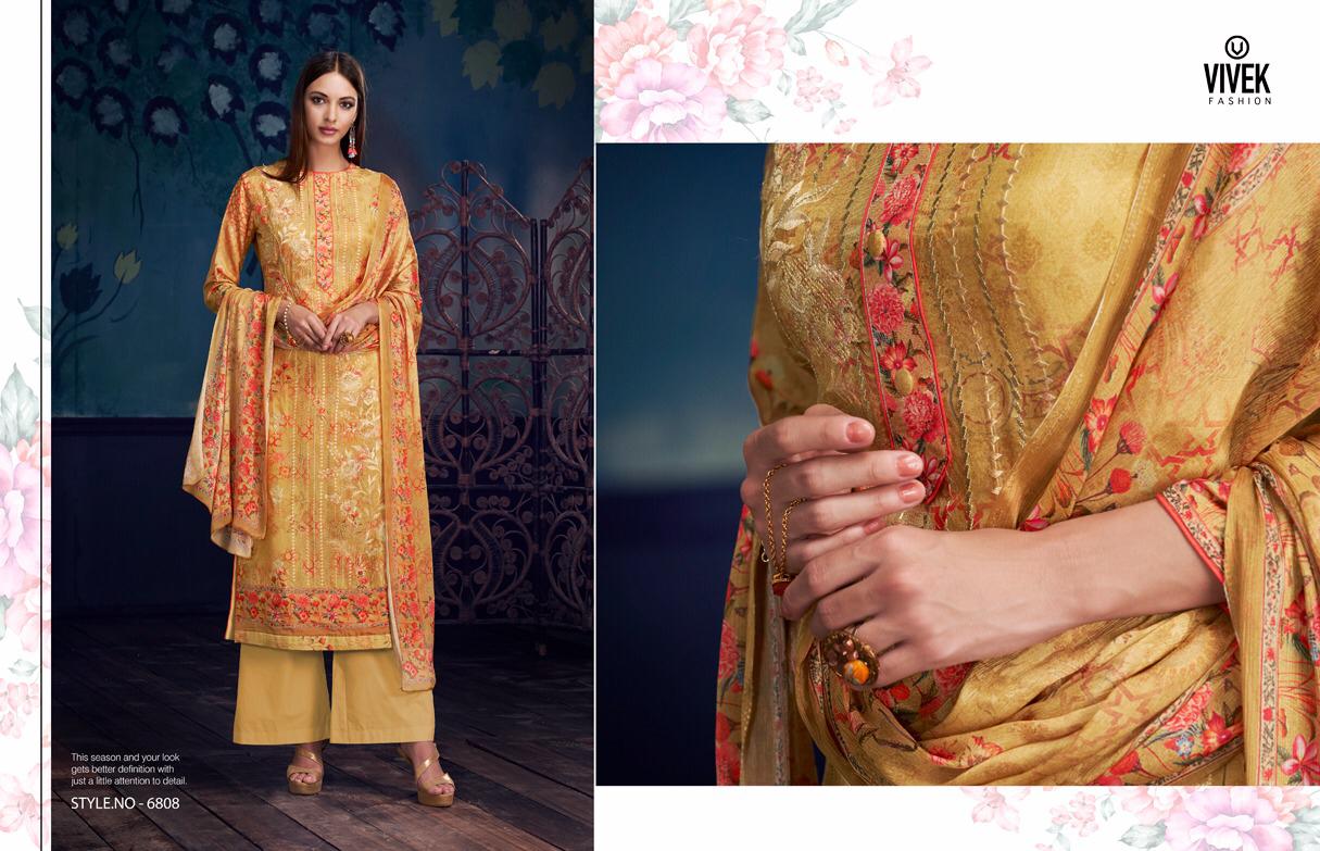 Simran By Vivek Fashion 6801 To 6808 Series Beautiful Suits Stylish Fancy Colorful Casual Wear & Ethnic Wear Collection Upada Silk Embroidered Dresses At Wholesale Price