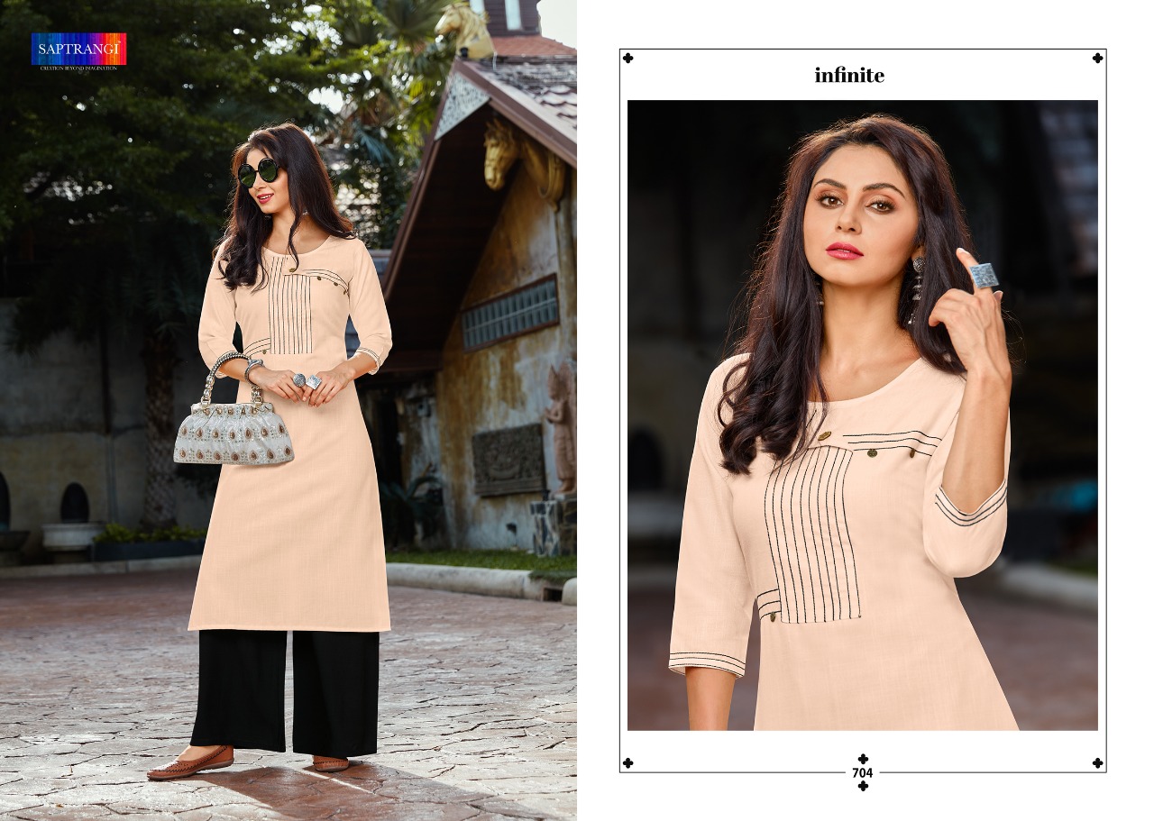 Sisa By Saptrangi 701 To 707 Series Beautiful Stylish Fancy Colorful Casual Wear & Ethnic Wear & Ready To Wear Coton Kurtis With Palazzo At Wholesale Price