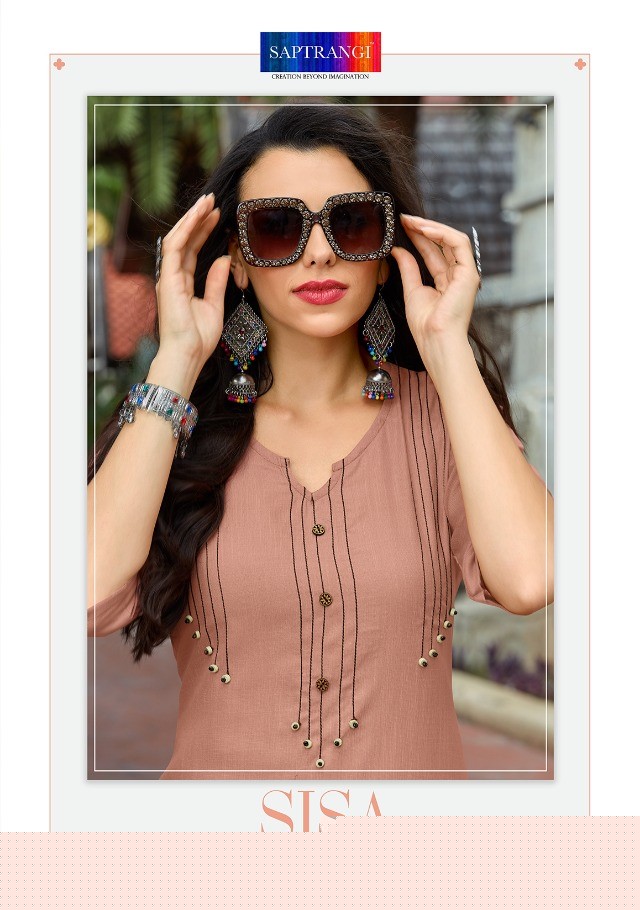 Sisa By Saptrangi 701 To 707 Series Beautiful Stylish Fancy Colorful Casual Wear & Ethnic Wear & Ready To Wear Coton Kurtis With Palazzo At Wholesale Price
