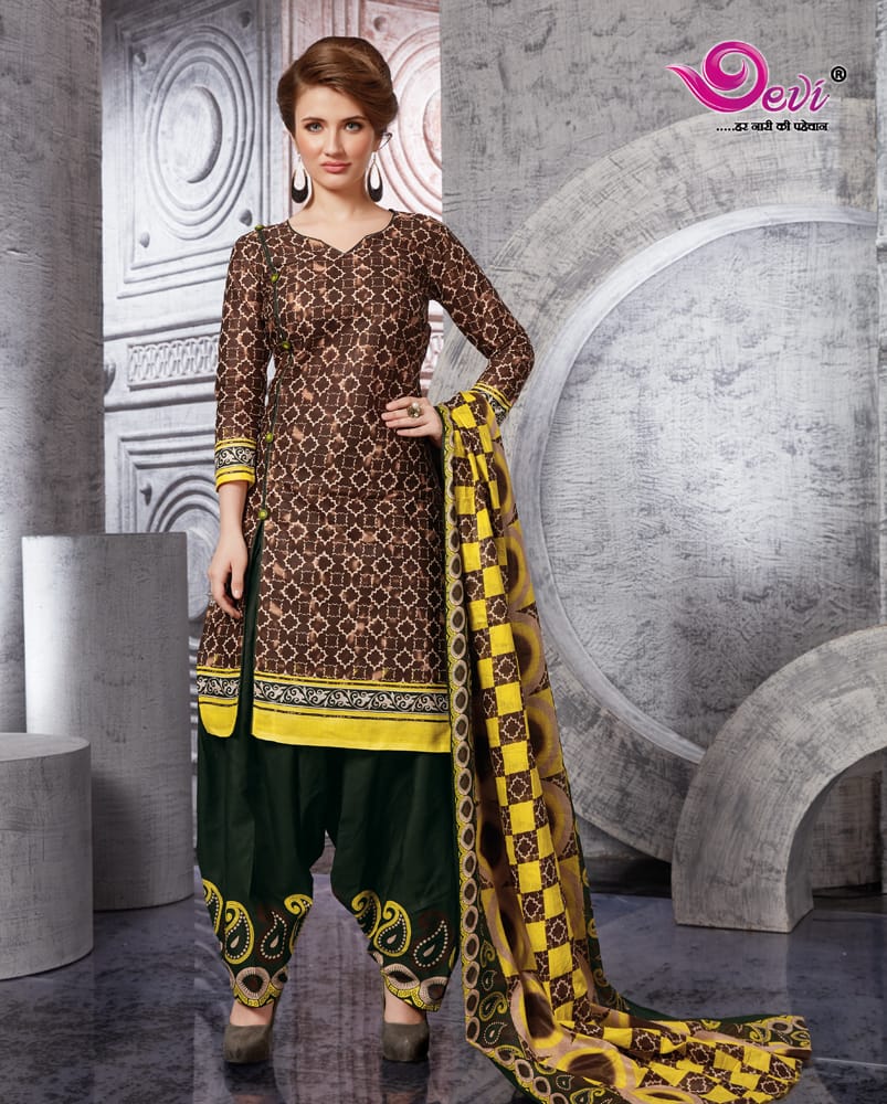 Sixer Vol-7 By Devi 7001 To 7012 Series Beautiful Stylish Fancy Colorful Casual Wear & Ethnic Wear Cotton Printed Dresses At Wholesale Price