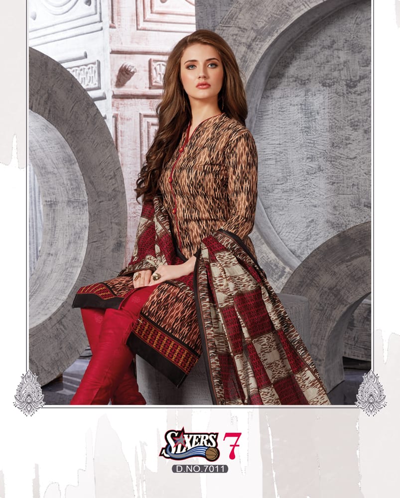Sixer Vol-7 By Devi 7001 To 7012 Series Beautiful Stylish Fancy Colorful Casual Wear & Ethnic Wear Cotton Printed Dresses At Wholesale Price