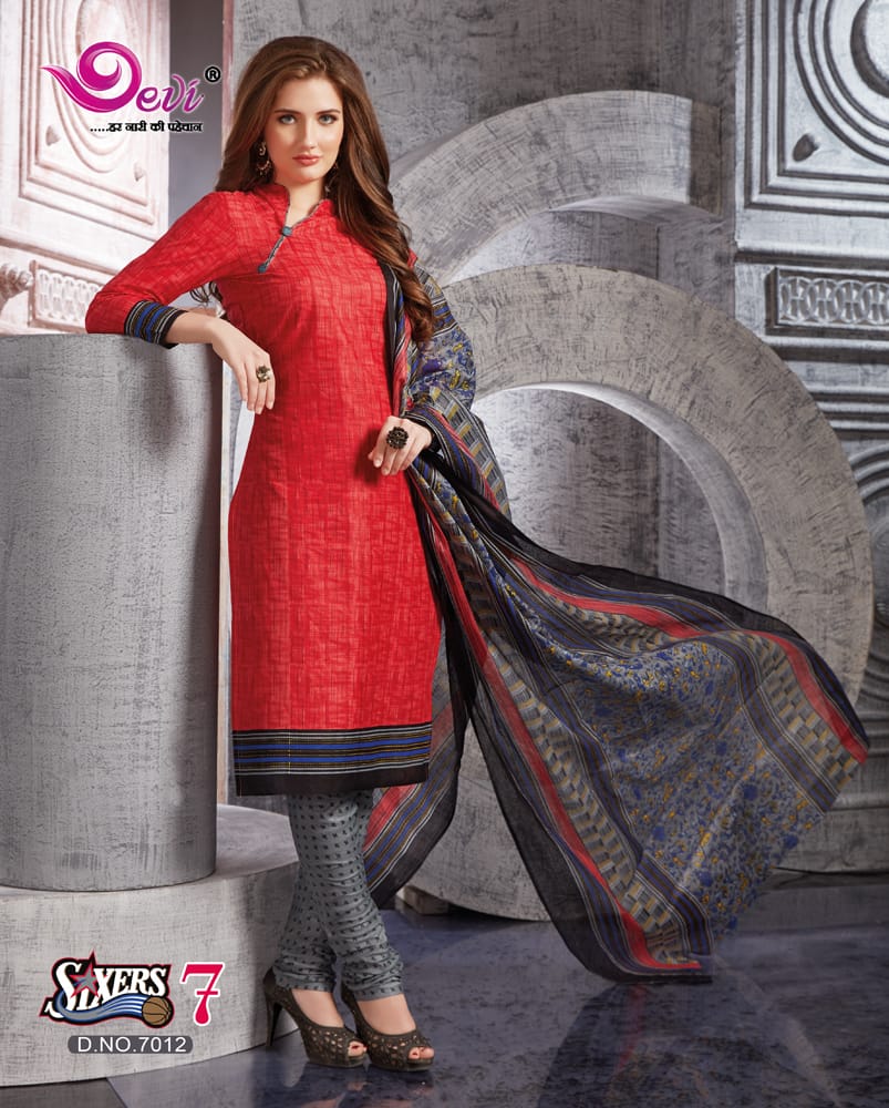 Sixer Vol-7 By Devi 7001 To 7012 Series Beautiful Stylish Fancy Colorful Casual Wear & Ethnic Wear Cotton Printed Dresses At Wholesale Price