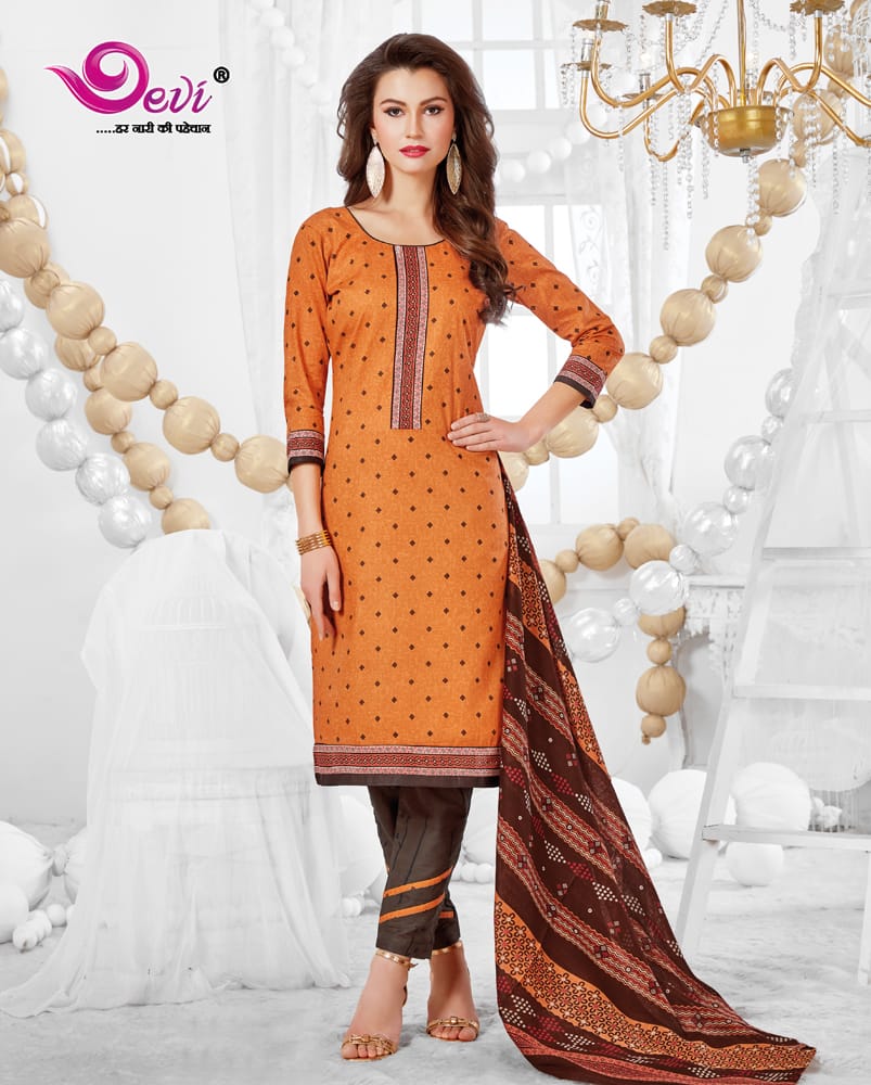 Sixer Vol-8 By Devi 8001 To 8016 Series Indian Traditional Wear Collection Beautiful Stylish Fancy Colorful Party Wear & Occasional Wear Cotton Printed Dress At Wholesale Price