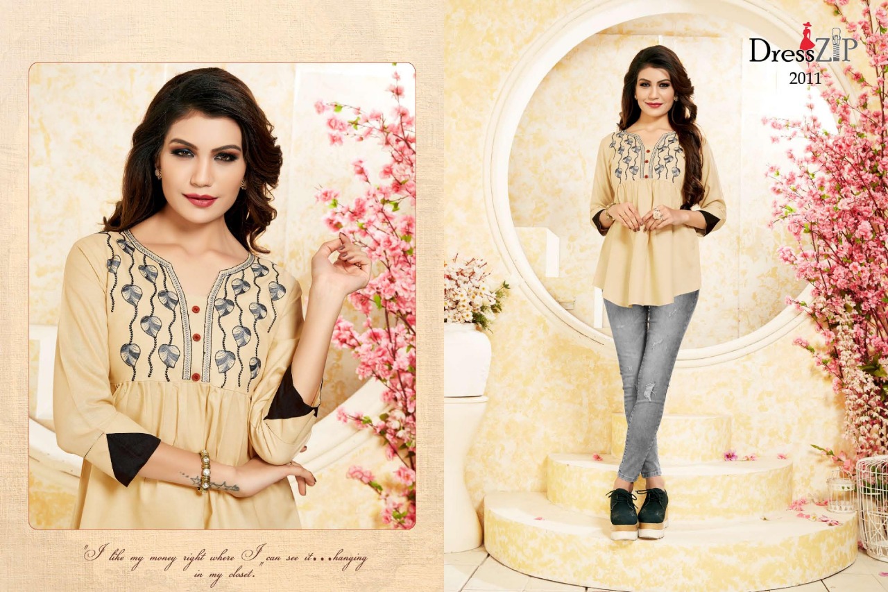 Sky Vol-1 By Dress Zip 2009 To 2013 Series Beautiful Colorful Stylish Fancy Casual Wear & Ethnic Wear & Ready To Wear Ruby Cotton Embroidered Kurtis At Wholesale Price