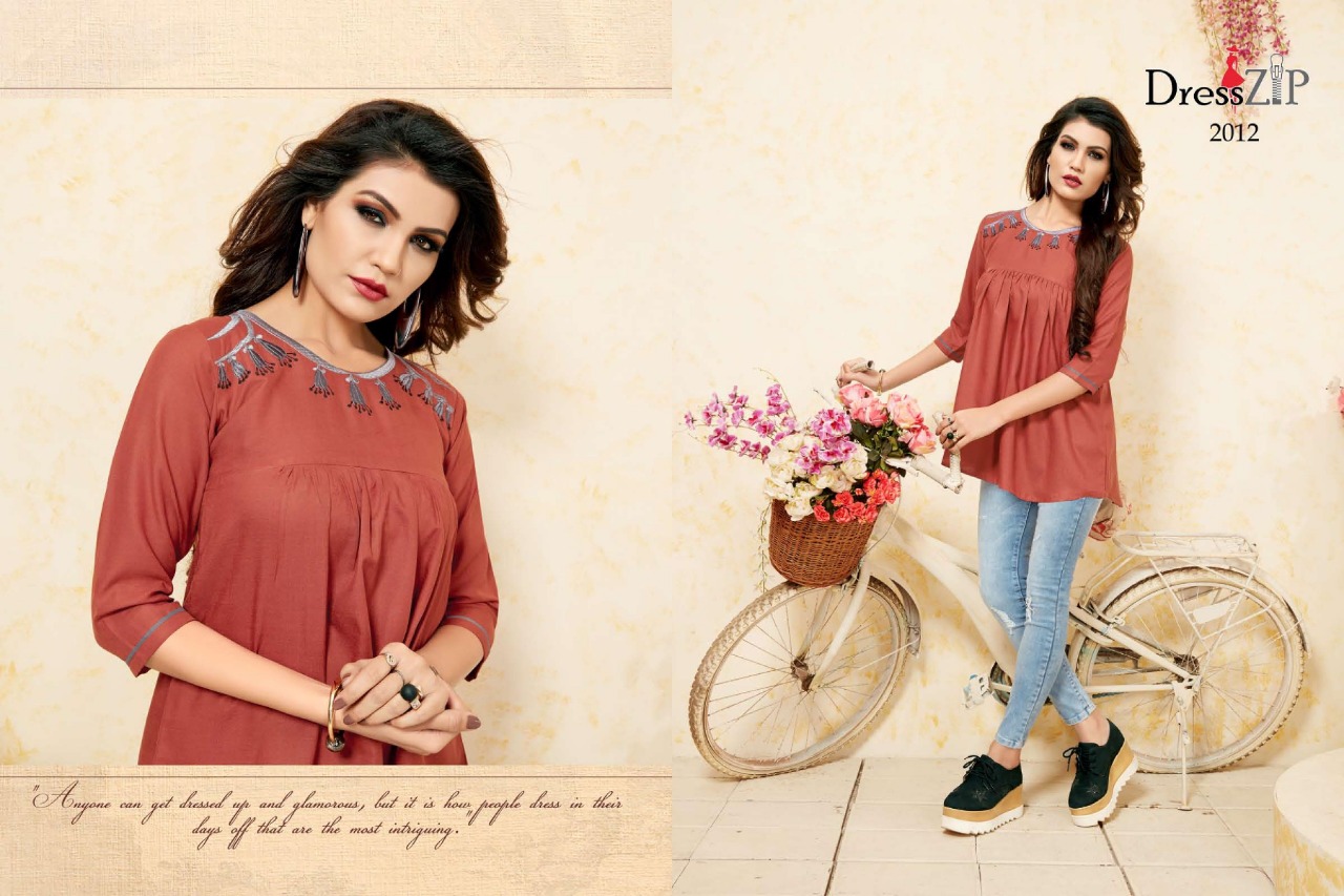 Sky Vol-1 By Dress Zip 2009 To 2013 Series Beautiful Colorful Stylish Fancy Casual Wear & Ethnic Wear & Ready To Wear Ruby Cotton Embroidered Kurtis At Wholesale Price