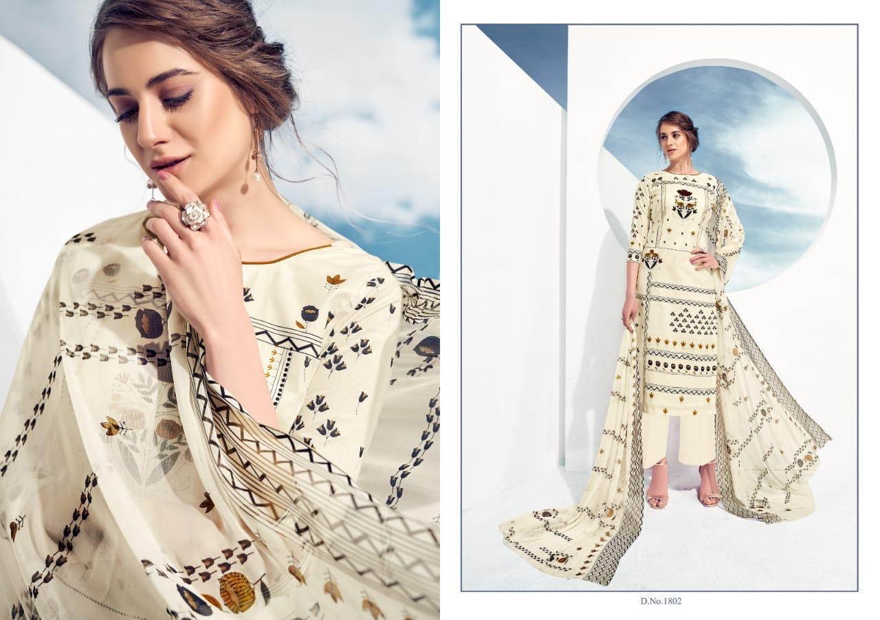 Skyline Vol-18 By Ankit Textile 1801 To 1810 Series Beautiful Suits Stylish Colorful Fancy Casual Wear & Ethnic Wear Cambric Cotton Printed Dresses At Wholesale Price